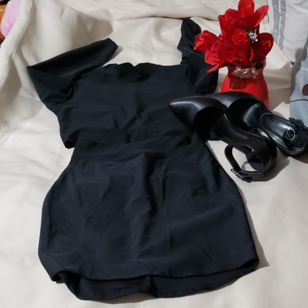 WANTMYLOOK two piece crop and skirts top open back - Picture 5 of 6